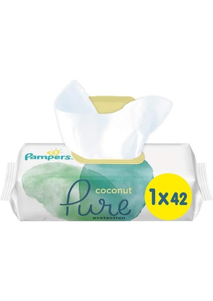 Pure Coconut Islak Havlu Mendil Tekli 42LI