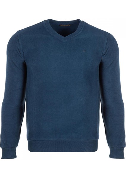 Büyük Beden V Yaka Sweatshirt-KS1705