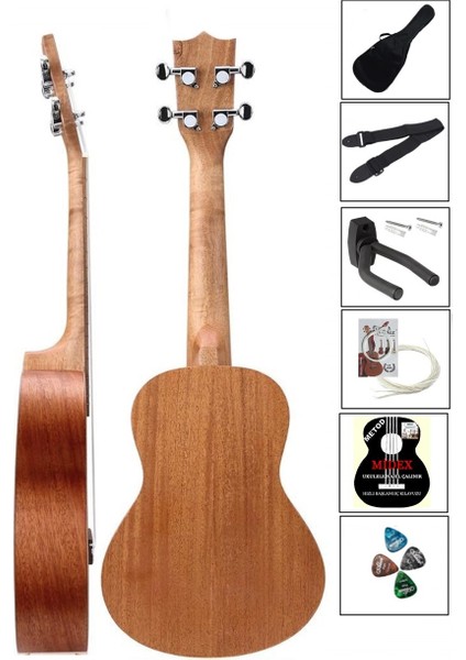 SP-21MT Set Maun Soprano Ukulele (Çanta Stand Askı Yedek Tel Metod Pena)