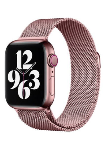 Apple Watch Uyumlu Seri 1/2/3/4/5/6/se 44MM Metal Kordon Tel Örgü Tasarım Mıknatıslı Renkli Şık Kayış