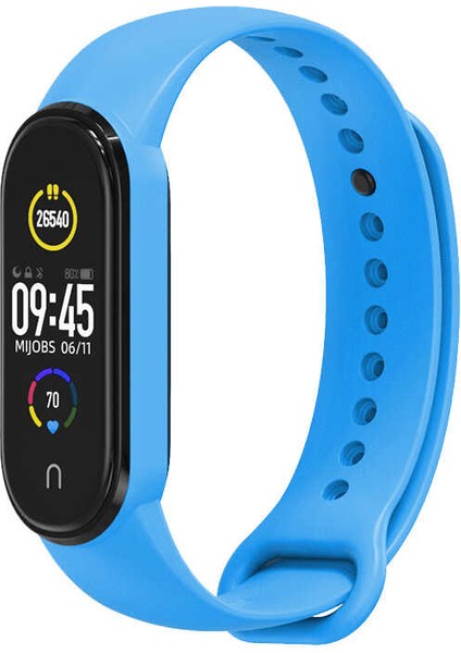 Xiaomi Mi Band 3/4/5 Kordon Delikli Yumuşak Renkli Spor Kayış Soft Pürüzsüz Bileklik