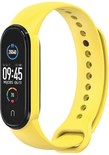 Xiaomi Mi Band 6 Kordon Delikli Yumuşak Renkli Spor Kayış Soft Pürüzsüz Bileklik