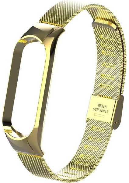 Xiaomi Mi Band 6 Metal Kordon Örgü Tasarım Tam Koruma Bükülmez Kayış Şık Görünüm Bileklik fırsatları