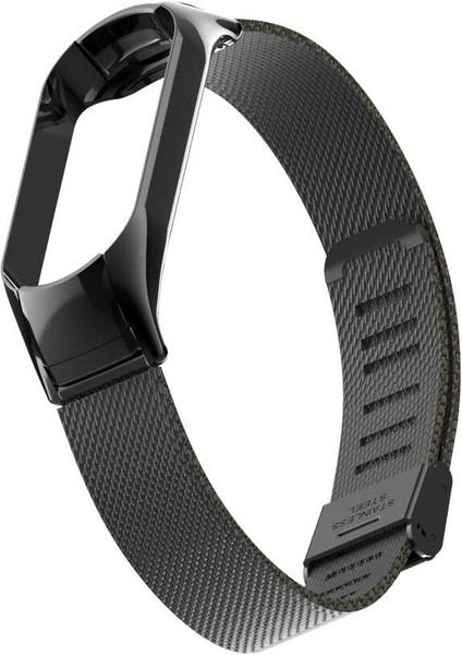 Xiaomi Mi Band 5 Metal Kordon Örgü Tasarım Tam Koruma Bükülmez Kayış Şık Görünüm Bileklik fırsatları