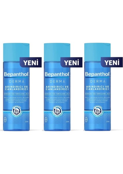 Derma Arındırıcı ve Canlandırıcı Günlük Yüz Temizleme Jeli 200 ml x 3