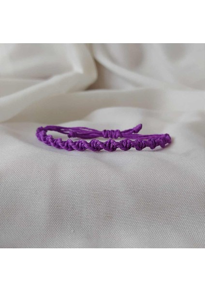 Mor Burgu Arkadaş Bileklik - Friendship Makrome Bileklik