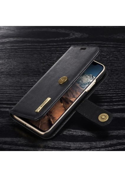 Dg.ming 2 1 Bölünmüş Deri Cüzdan Kılıf + Çıkarılabilir Pc Kılıf iPhone x / Xs 5.8 Inç - Siyah (Yurt Dışından)