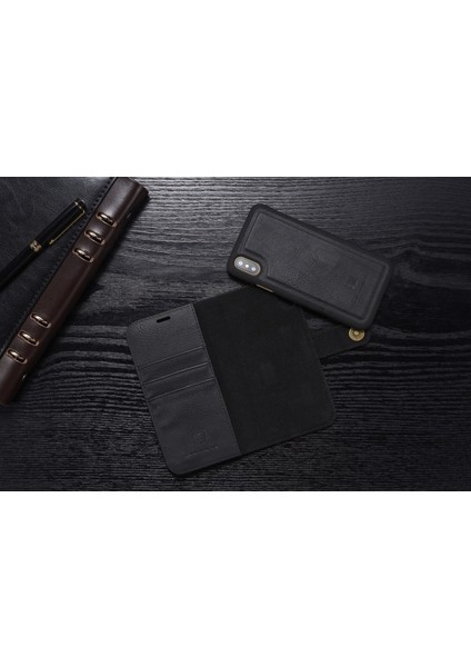 Dg.ming 2 1 Bölünmüş Deri Cüzdan Kılıf + Çıkarılabilir Pc Kılıf iPhone x / Xs 5.8 Inç - Siyah (Yurt Dışından) modelleri