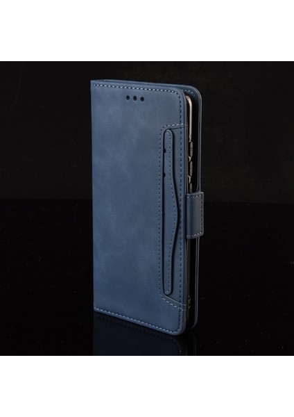 Deri Cüzdan Kılıfı Birden Çok Kart Yuvaları iPhone x / Xs 5.8 Inç - Mavi (Yurt Dışından) fiyatları
