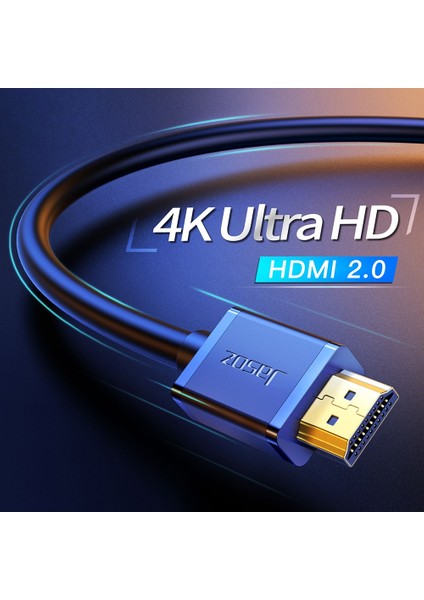 Jasoz A102 T-A111 5 M 4 K Hdmı 2.0 Erkek Erkek Altın Kaplama Fiş Kablosu Bilgisayar Tv Hd Video Kablosu (Yurt Dışından)