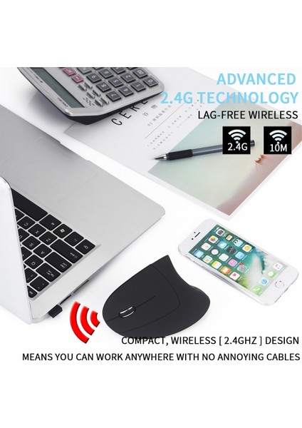 800/1200/1600 Dpı USB Şarjlı Sol El Için Dikey Kablosuz Oyun Faresi (Yurt Dışından) indirimleri