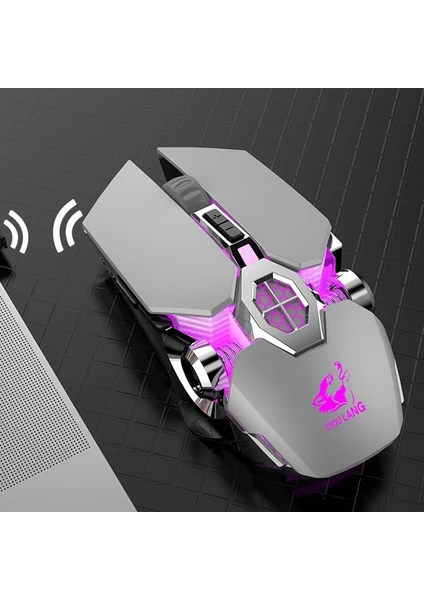 X13 Sessiz Kablosuz Şarjlı Işıklı Mekanik Fare  (Yurt Dışından)