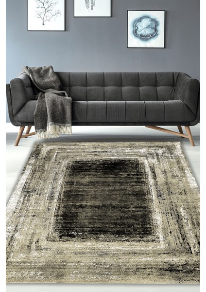 Kahverengi-Siyah Eskitme Desenli Halı - CP1238