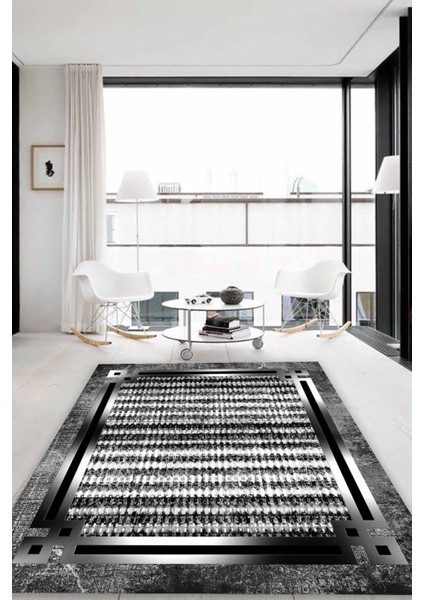Gri-Siyah Çizgili Halı - WL1224