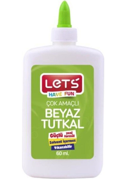 Lets Lets Çok Amaçlı Beyaz Tutkal 60 ml L-10148