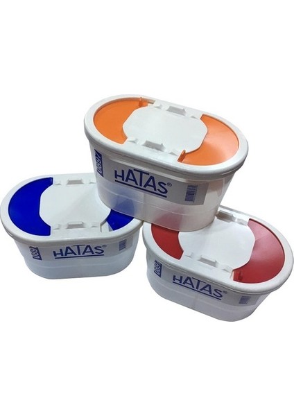 Hatas Fırça Temizleme Su Kabı 2 Bölmeli Mavi