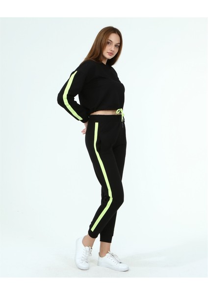 22033931 Üç Iplik Yanı Şeritli Sweat+Cepli Pant. Ikili Taıkm Siyah fiyatları
