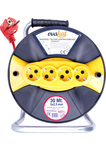 Sertifikalı Makaralı Uzatma Kablosu 3 x 2,5 30 mt fiyatları