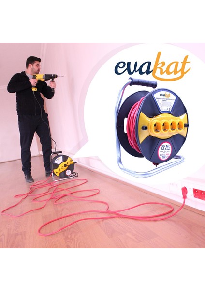 Sertifikalı Makaralı Uzatma Kablosu 3 x 2,5 30 mt fırsatları