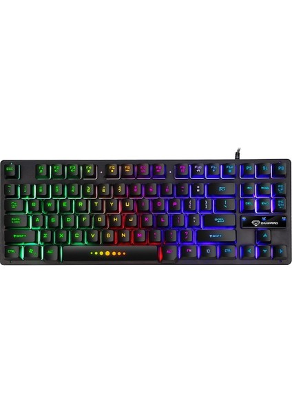 Gk-10 USB Kablolu 87 Tuşlu Renkli Arka Işıklı Oyun Klavyesi (Yurt Dışından)