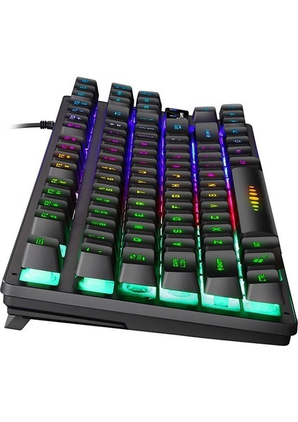 Gk-10 USB Kablolu 87 Tuşlu Renkli Arka Işıklı Oyun Klavyesi (Yurt Dışından) indirimleri