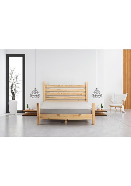 Elegans Ithal Çam Masif Ahşap Başlıklı Karyola 160 x 200 cm fiyatları