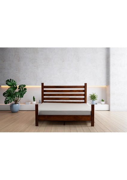 Elegans Ithal Çam Masif Ahşap Başlıklı Karyola Ceviz 90 x 190 cm fiyatları