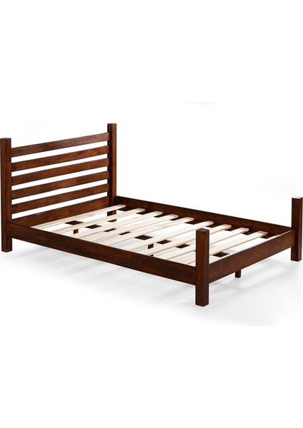 Elegans Ithal Çam Masif Ahşap Başlıklı Karyola Ceviz 90 x 190 cm modelleri