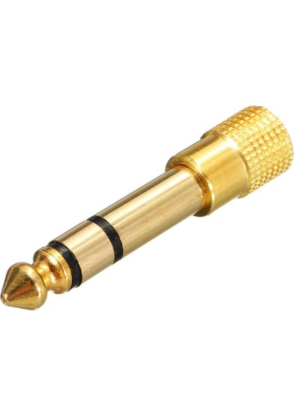 6.3 mm Stereo Erkek-3.5 mm Stereo Dişi Gold Jack Fiş Çevirici