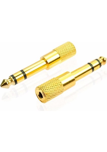 6.3 mm Stereo Erkek-3.5 mm Stereo Dişi Gold Jack Fiş Çevirici fiyatları
