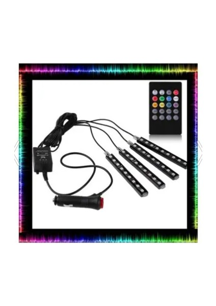 Müziğe Sese Duyarlı Ayak Altı LED Kumandalı Rgb Ayak Aydınlatması 8 Renk 12V