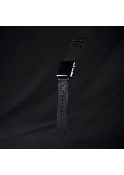 Minimal x Apple Watch Uyumlu Kordonu - 42/44/45 ve 49 mm Apple Watch Uyumlu Deri Kordon - Gerçek Deri & El Yapımı