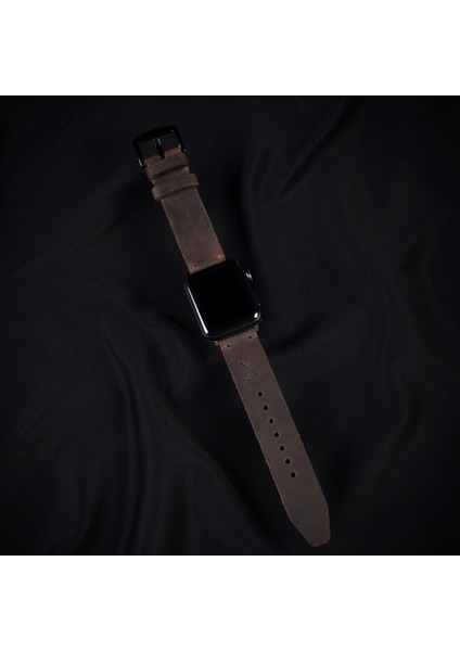 Minimal x Apple Watch Uyumlu Kordonu - 42/44/45 ve 49 mm - Gerçek Deri & El Yapımı