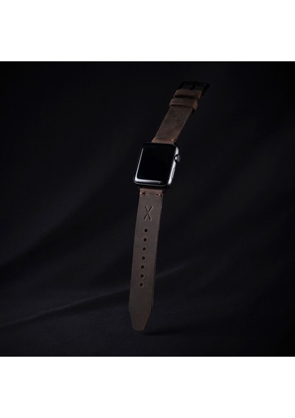 Minimal x Apple Watch Uyumlu Kordonu - 42/44/45 ve 49 mm - Gerçek Deri & El Yapımı