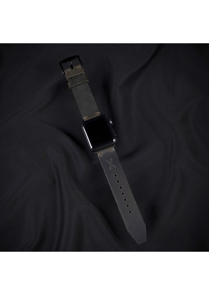Minimal x Apple Watch Uyumlu Kordonu - 42/44/45 ve 49 mm - Gerçek Deri & El Yapımı