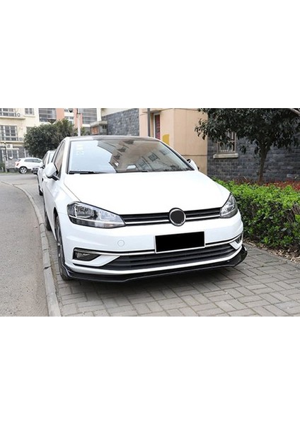 Vw Golf 7 7.5 Esnek 3 Parça Abs Lip Piano Black Flaplı Kanatlı