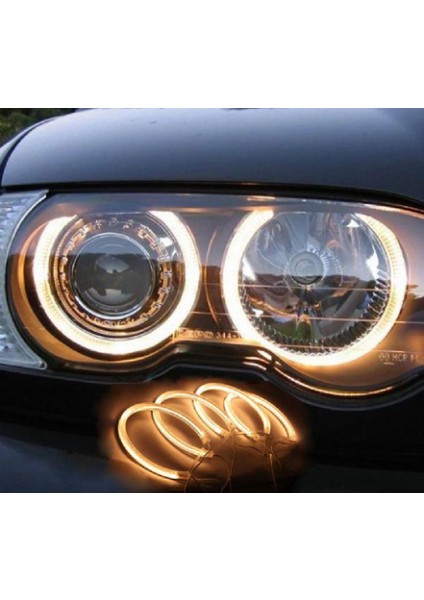 Bmw E46 318 320 325 330 Ccfl Angel Eyes Sarı Encıl Seti Far Halkası fiyatları