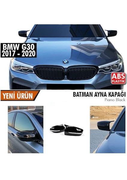 Bmw G30 5 Serisi Batman Yarasa Ayna Kapağı Piano Black Abs Plastik