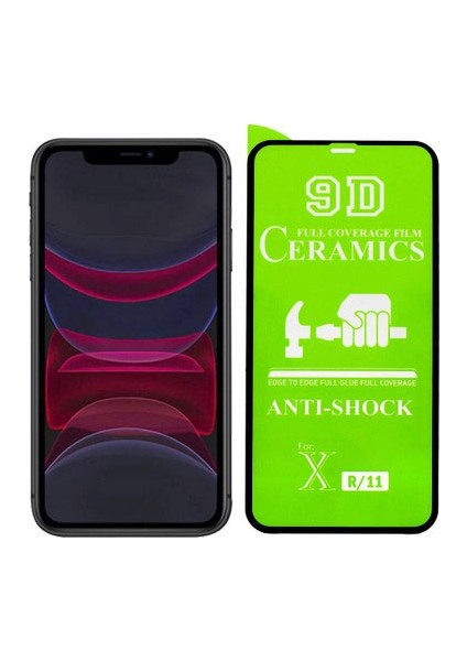 iPhone 11 ve Xr Ekran Koruyucu Seramik Nano iphone 11 ve Xr Kılıf Siyah Ceramic Nano