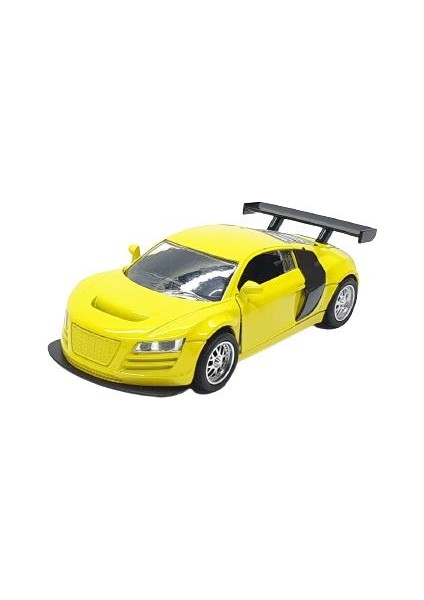 Vardem Metal 1:30 Çekbırak Araba - Audi R8 - 588-345B-AUDI R8-Sarı