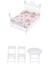 1/12 Dollhouse Oda Mobilya 4 Adet Metal Masa Sandalye Avrupa Retro Yatak Seti(Yurt Dışından) 1