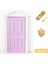 1/12 Dollhouse Minyatür 4 Paneller Ahşap Kapılar Dıy Dekor Aksesuarları 2 Adet 2