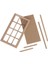 Dollhouse Minyatür Boyasız Ahşap 12 Kareler Windows 1:12 Oyuncaklar Modelleri Için 2