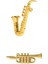 2 Adet Minyatür Saksafon Modeli -Altın (Yurt Dışından) 1