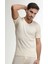 100&101 Erkek Kısa Kollu Termal Yün Içlik Takım-Krem 2