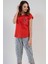 Kısa Kol Kaprili Pijama Takım 1