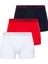 Erkek Beyaz - Kırmızı - Lacivert 3'lü Boxer 1