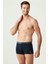 Erkek Lacivert - Gri Melanj - Indigo 3'lü Boxer 3