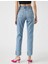 Yüksek Bel Yırtık Kot Pantolon - Mom Jean 4