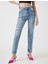 Yüksek Bel Yırtık Kot Pantolon - Mom Jean 3